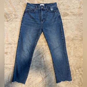 LOFT Womens High Waist Straight Crop Jeans